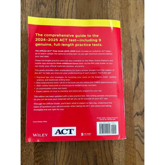 The Official ACT Prep Guide 2024-2025 With 9 Practice Tests By Wiley - Picture 6 of 6